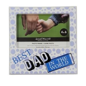 NWT! Special Moments picture frame 4X6 glass pane Best Dad in the world